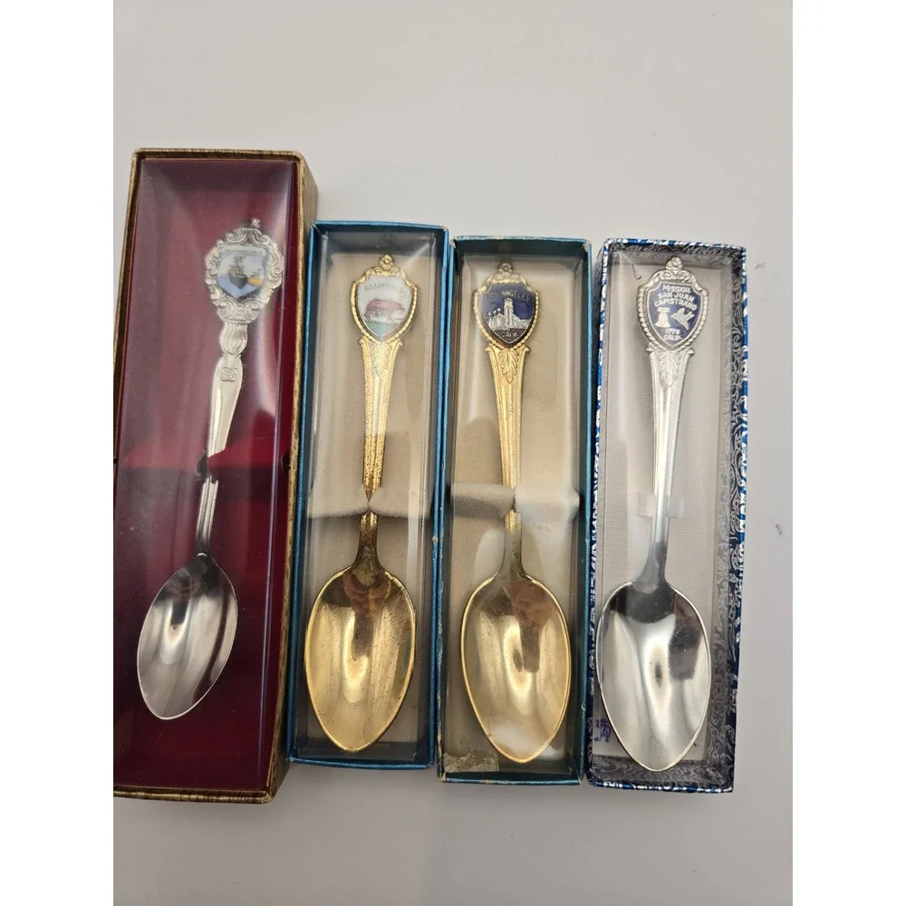 Unbranded 4pc Vintage California Souvenir Spoon Set Travel Collectible Aesthetic